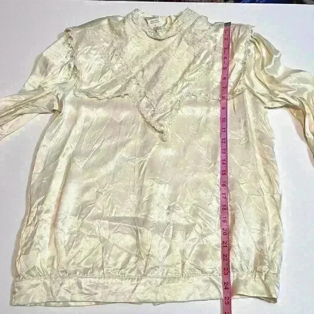 Vintage Jessica's Gunnies Gunne Sax Blouse Satin … - image 5